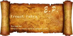 Ernszt Petra névjegykártya
